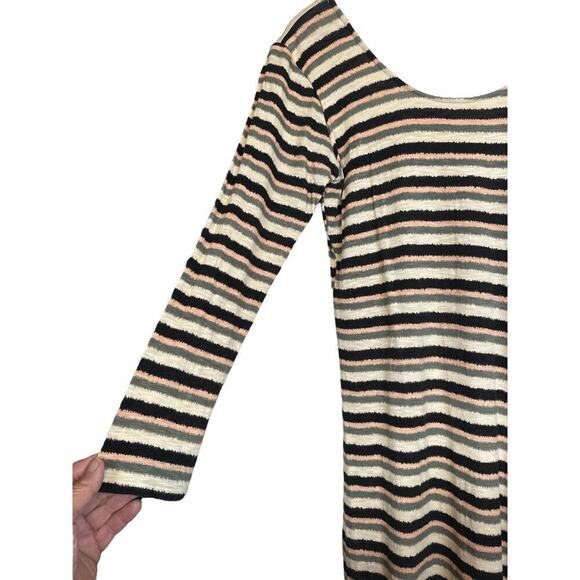 Anthropologie Dolan Left Coast Women’s Prita Striped Bodycon Midi Dress Sz L - Picture 4 of 10